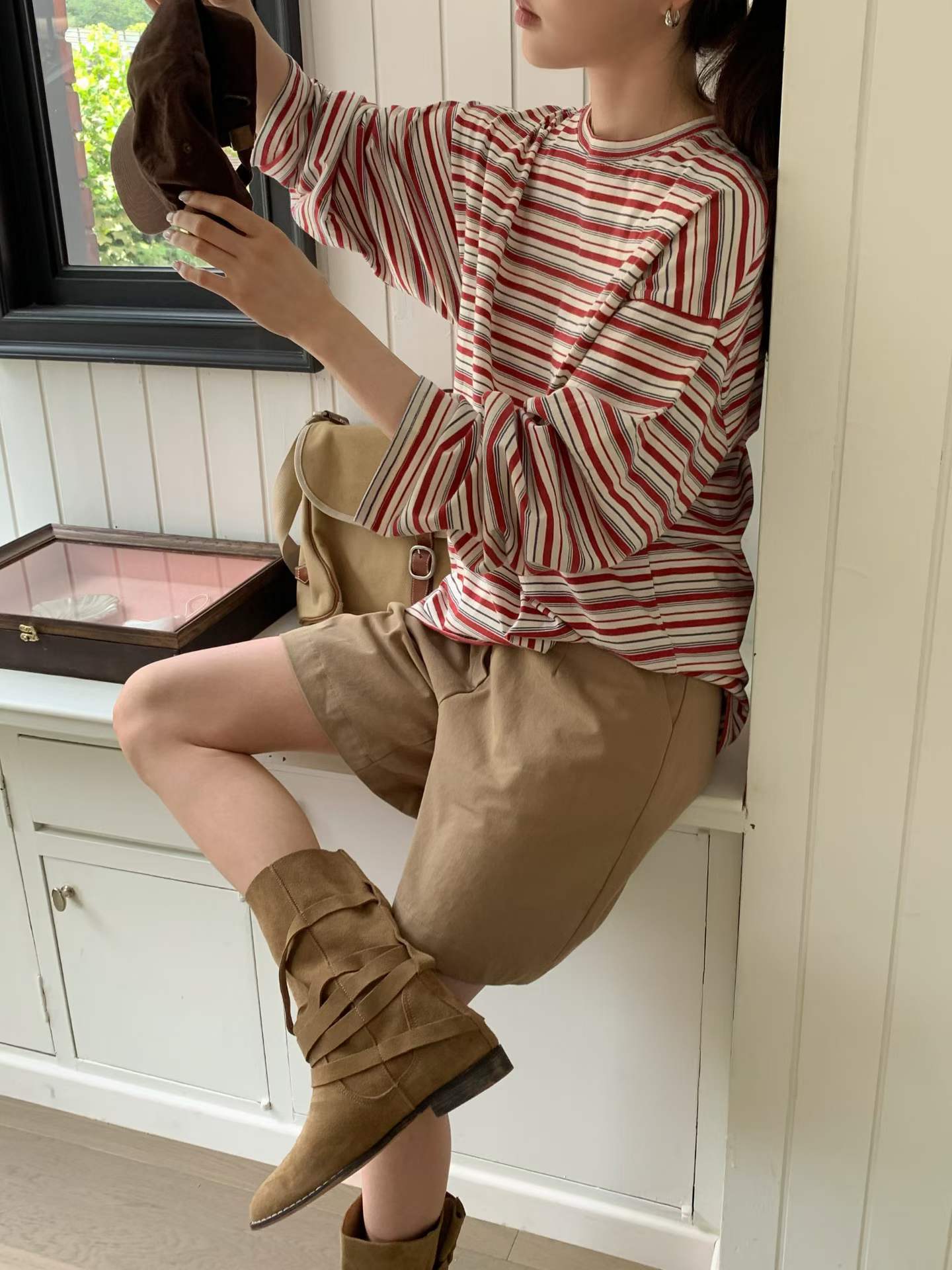 FAIZAH MULTI STRIPES LONG SLEEVES TEE