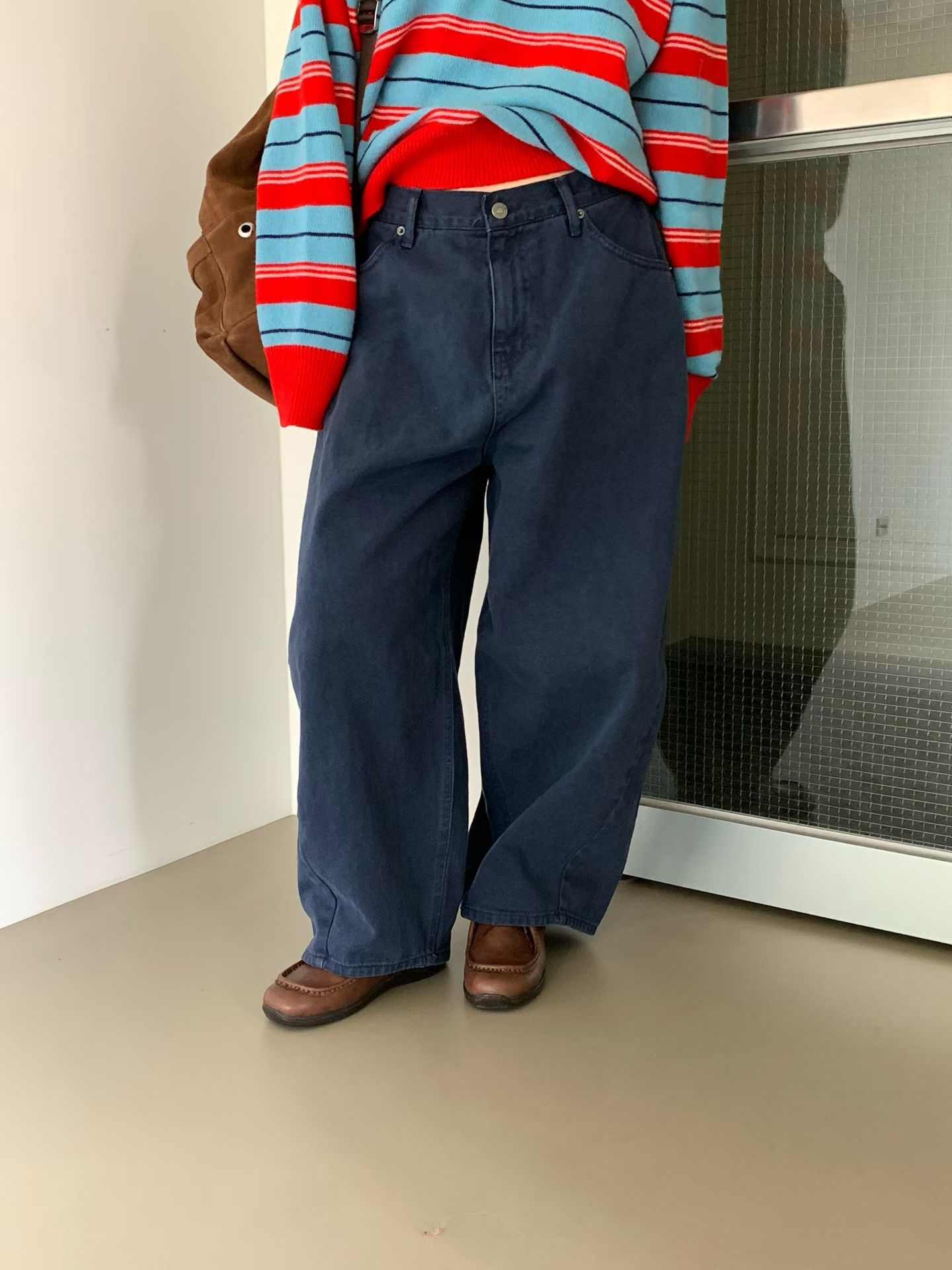 VP12 / BANDED WAIST BAGGY TROUSERS