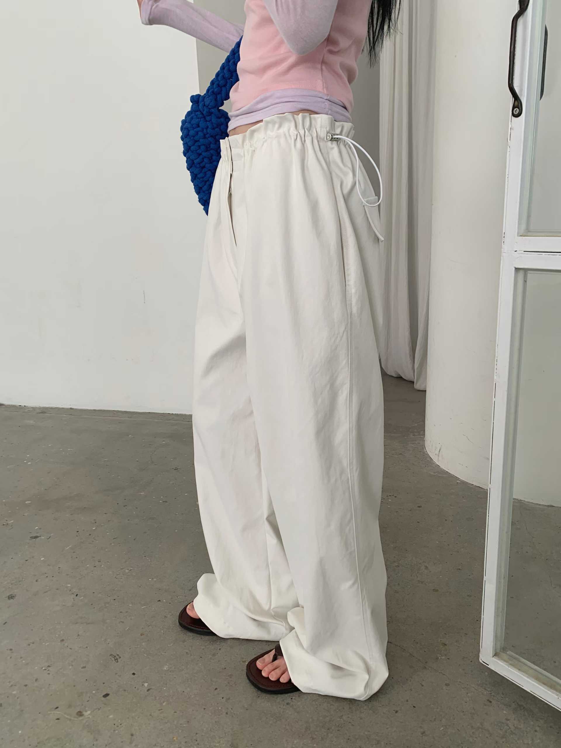 ELLA TOGGLE WAIST BAGGY TROUSERS