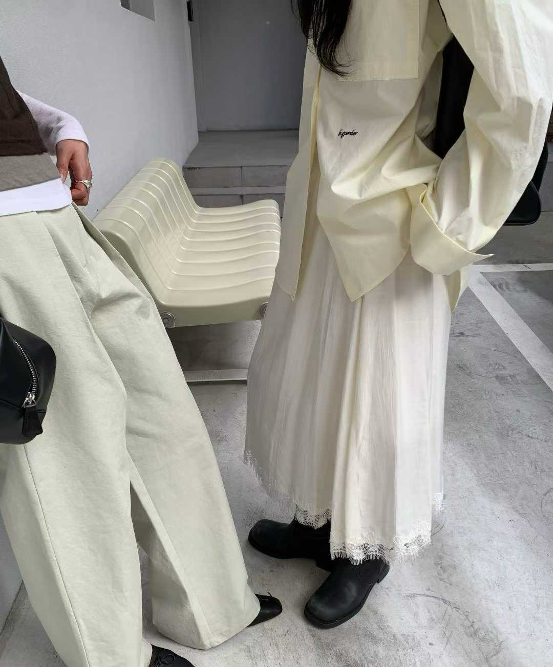 DEVORAH LACE TRIM A-LINE SKIRT