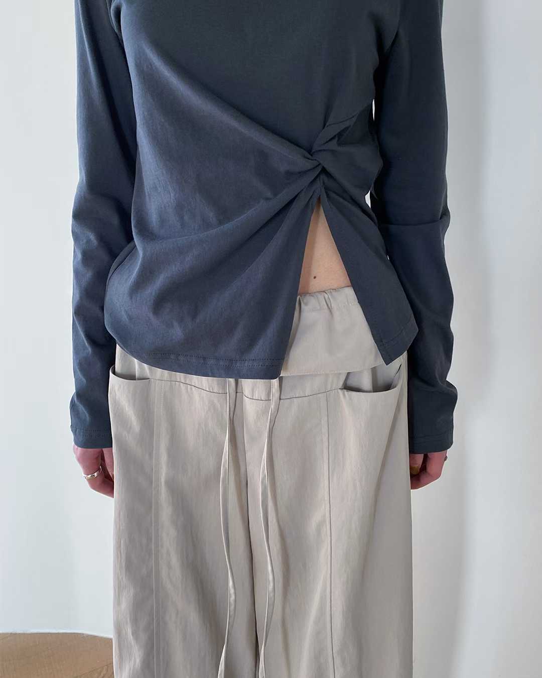 ELOISE OPEN KNOT LONG SLEEVES TEE