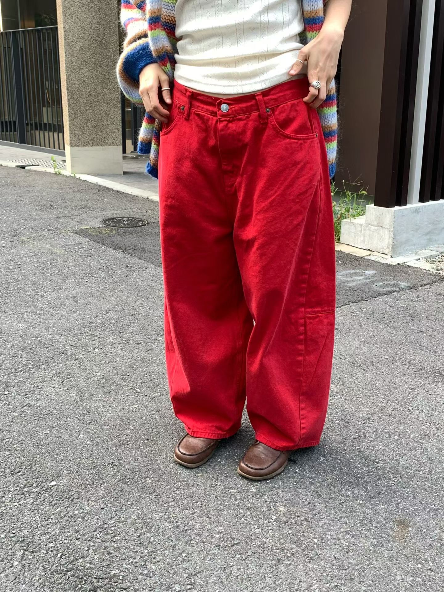 VP12 / BANDED WAIST BAGGY TROUSERS
