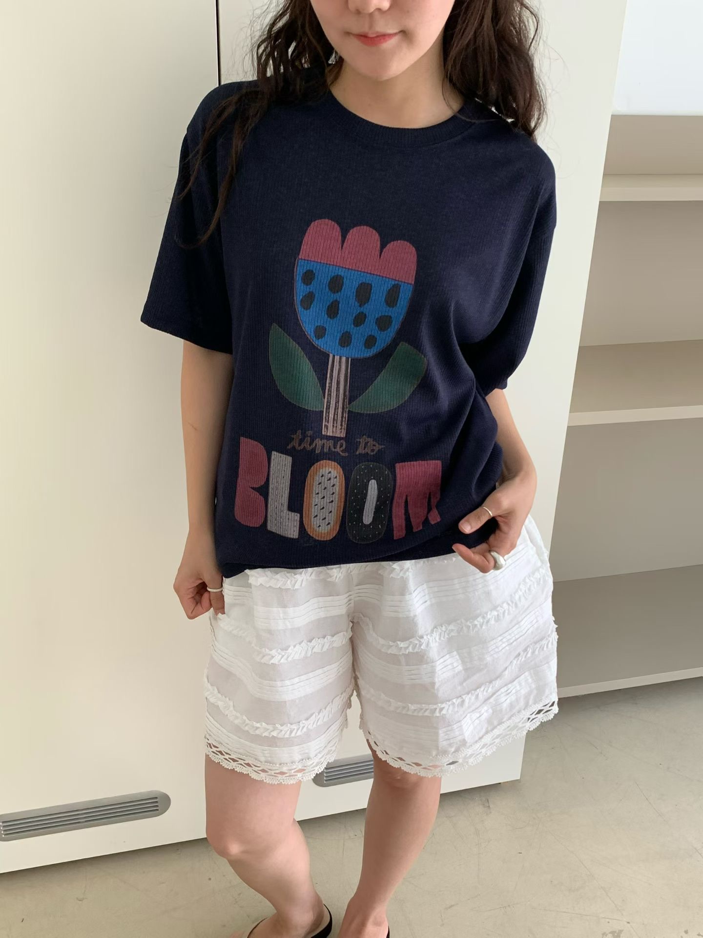 RT16 / "TIME TO BLOOM" FLOWER TEE