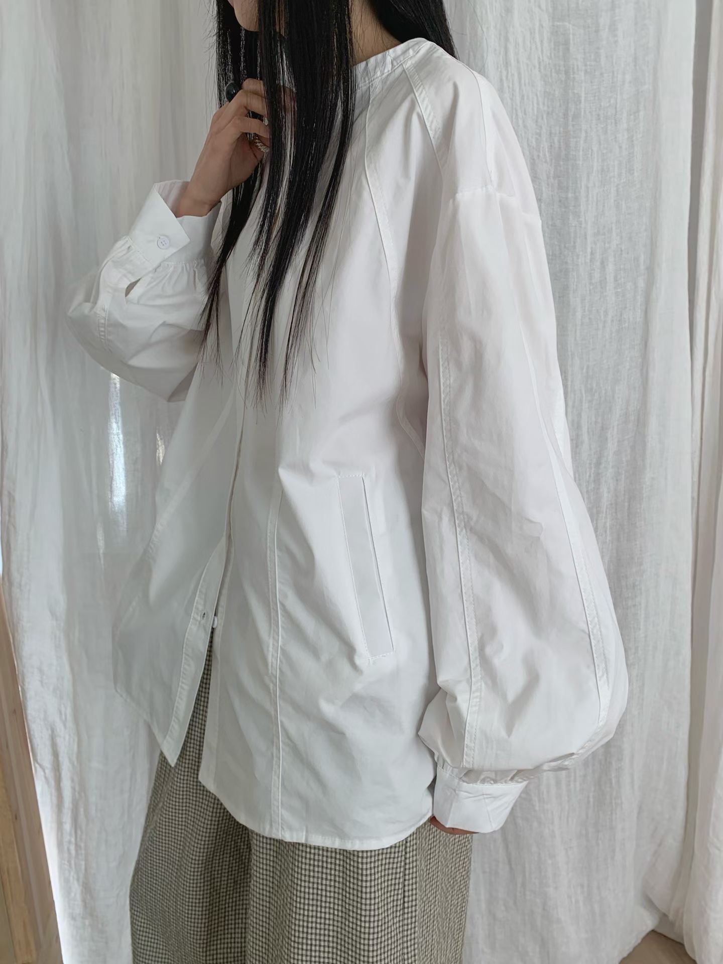 ELOUISE PANEL BUTTON SHIRT
