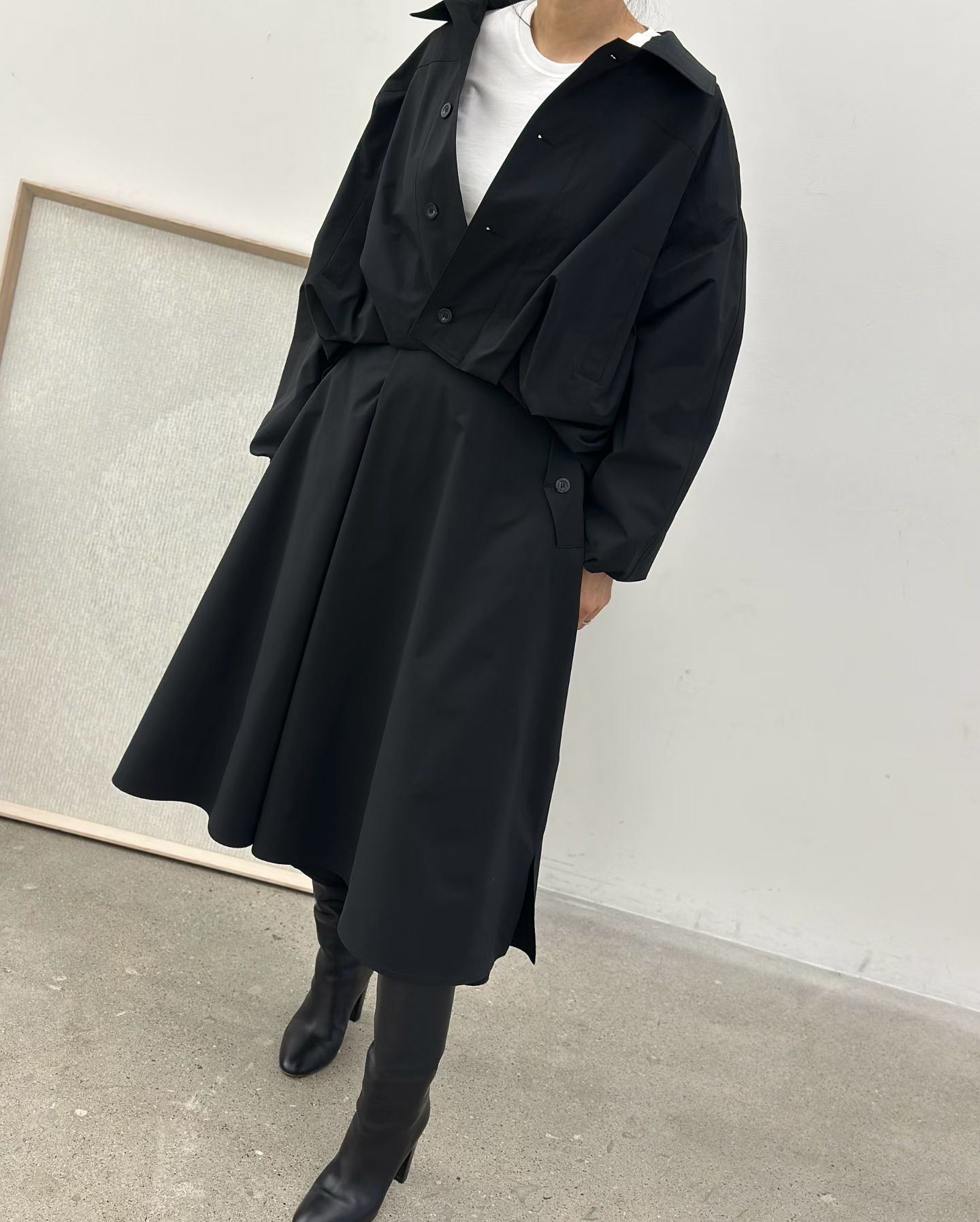 LE22 / CROPPED BALLOON SLEEVES JACKET