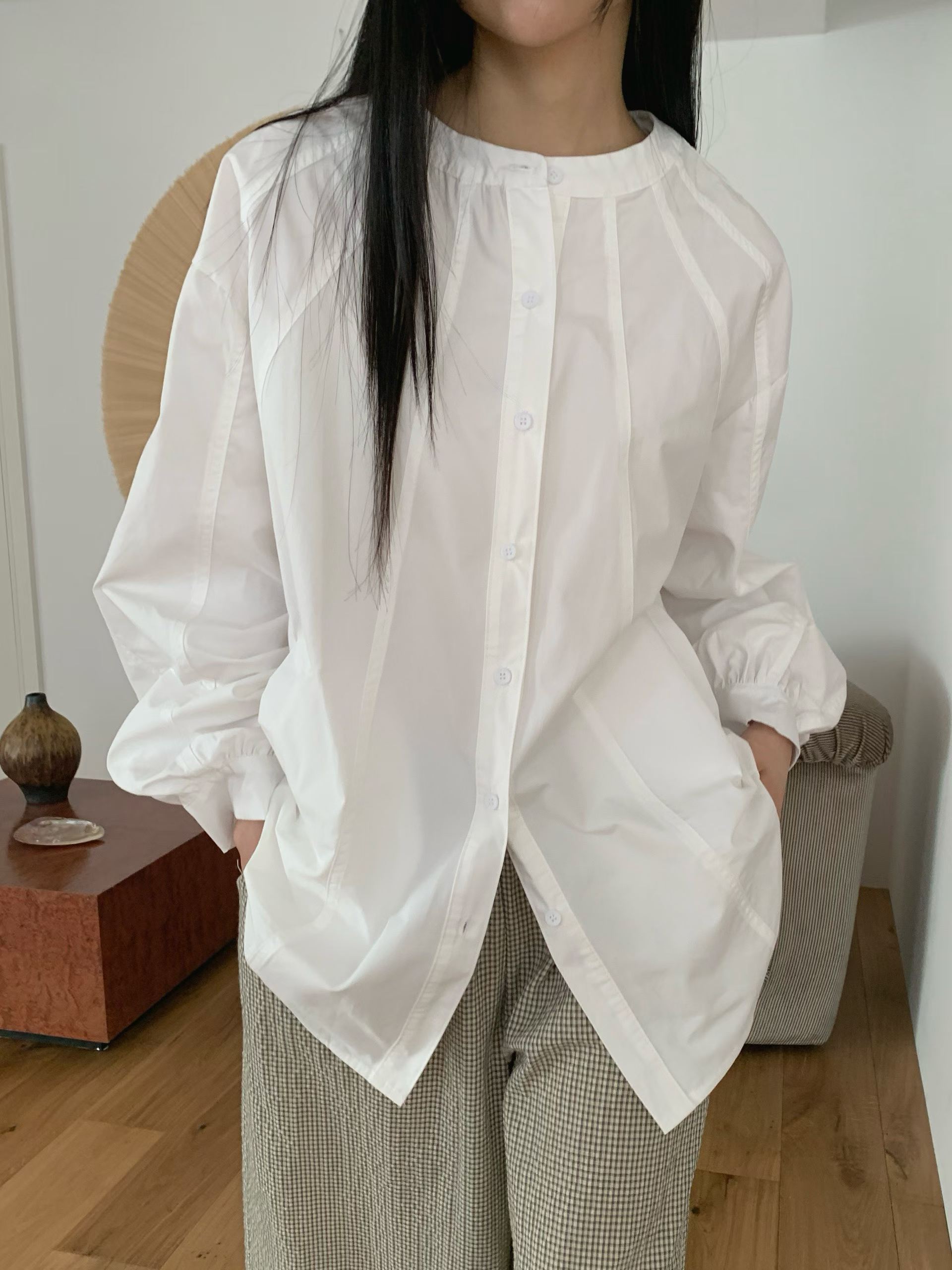 ELOUISE PANEL BUTTON SHIRT