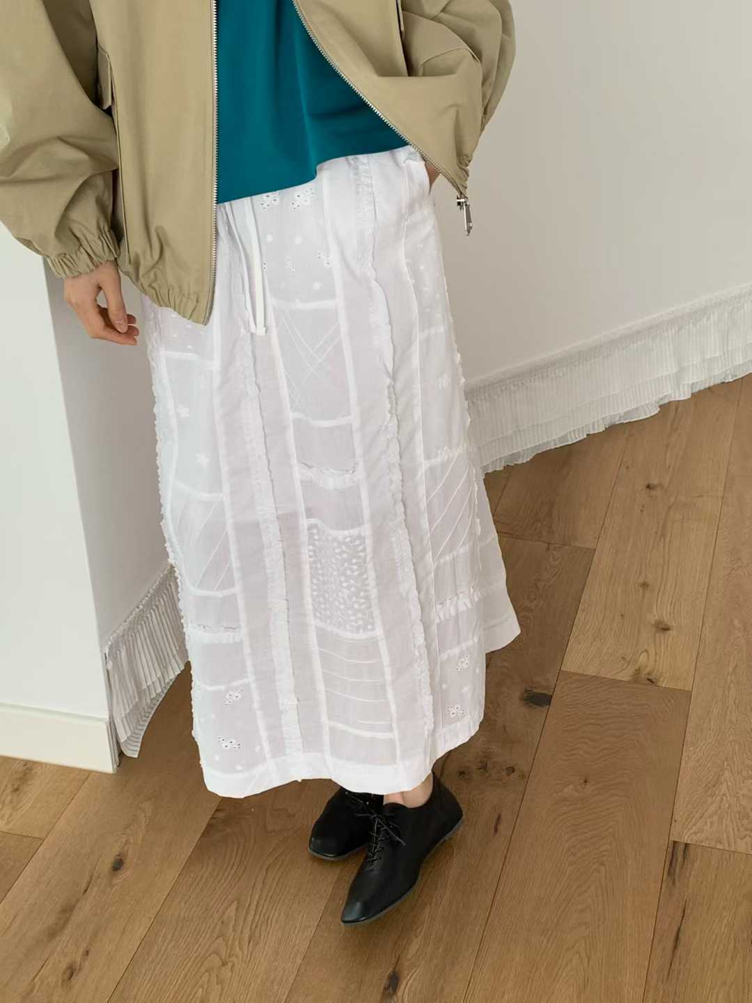 EVIE GEOMETRIC TEXTURED PREMIUM SKIRT