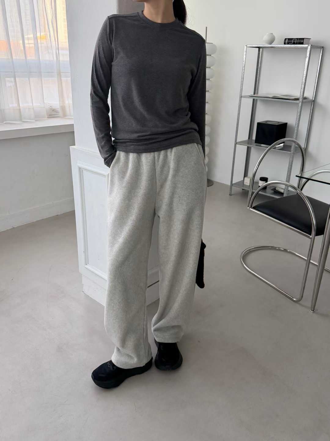 DENISE SHOULDER PIPING LONG SLEEVES TEE