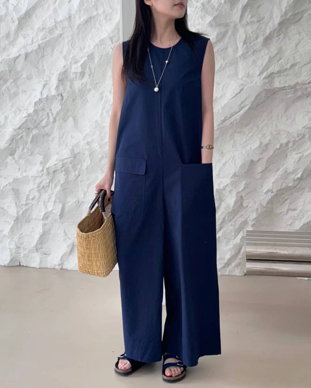 DASHA POCKET SLEEVELESS PANTSUIT