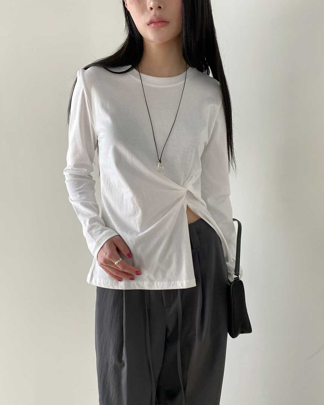 ELOISE OPEN KNOT LONG SLEEVES TEE