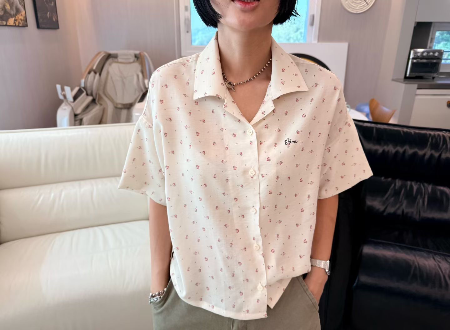 760426/BUTTON DOWN FLORAL PRINTED SHIRT 