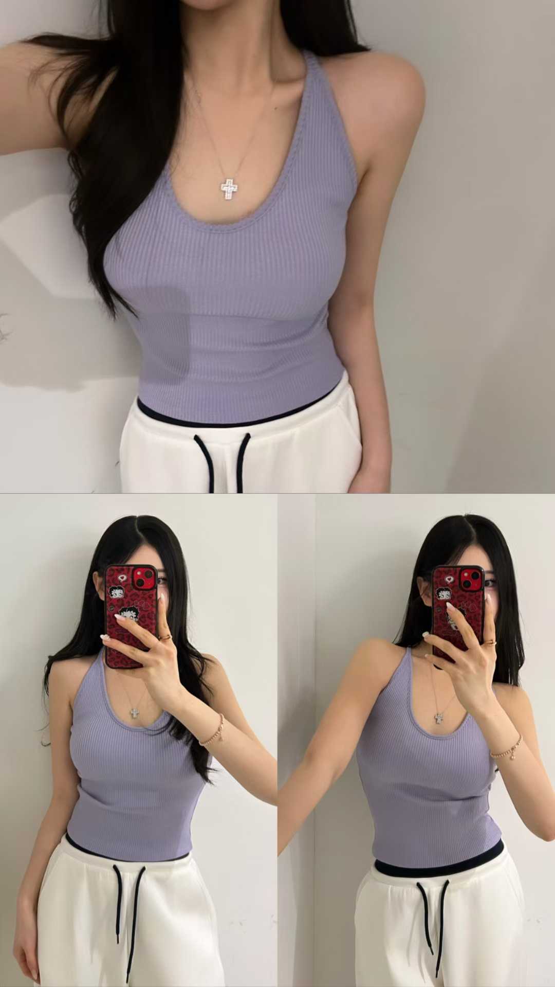 ERIN U-NECK PADDED TANK TOP