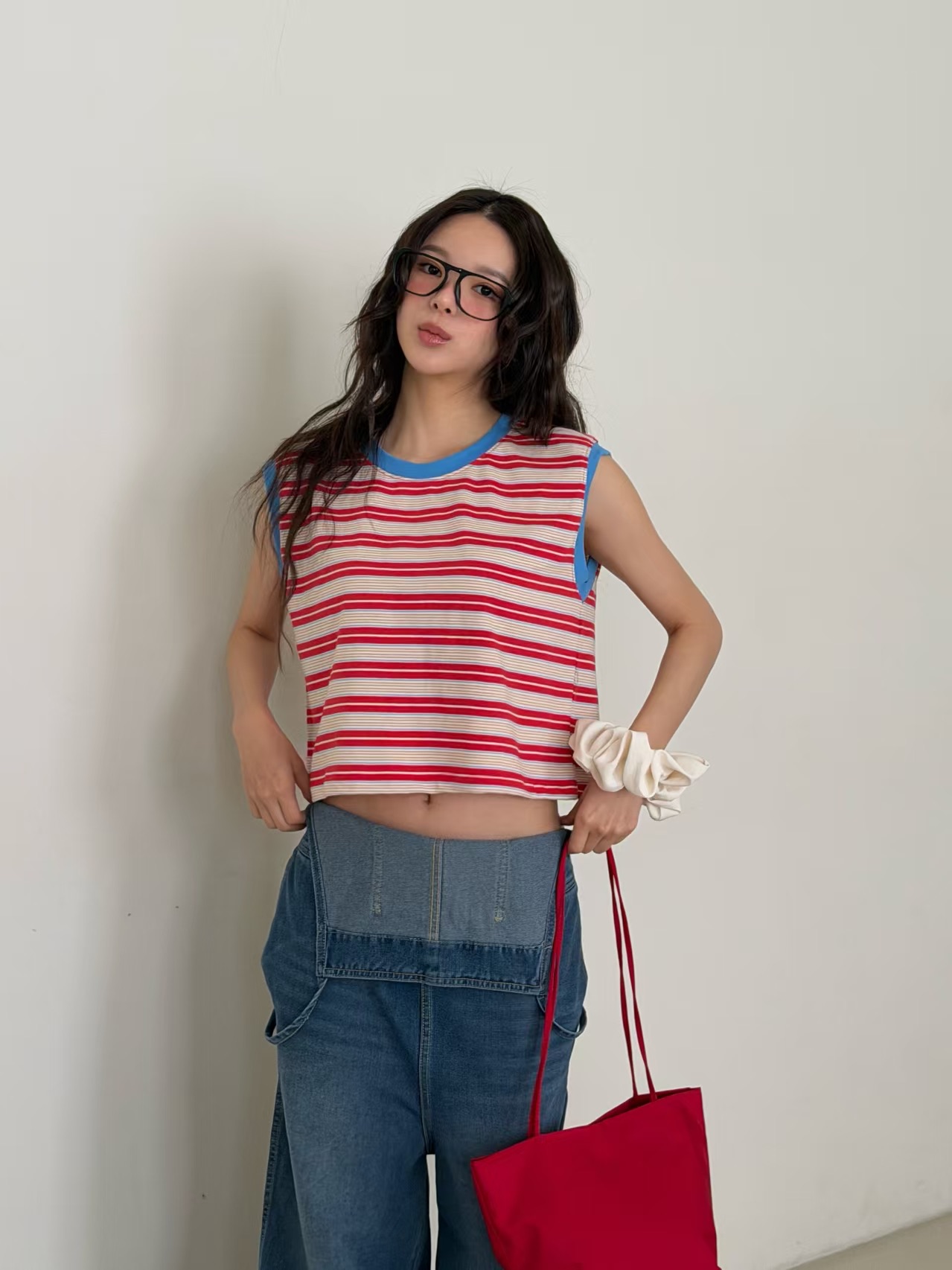 900426/STRIPE COTTON TANK TOP