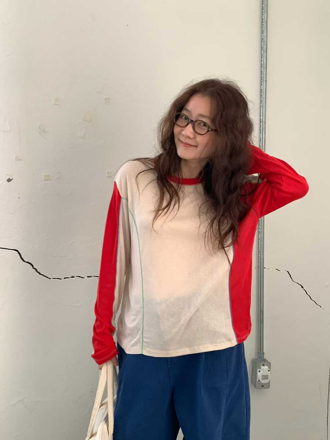 ELORA TWO TONE PANEL PULLOVER