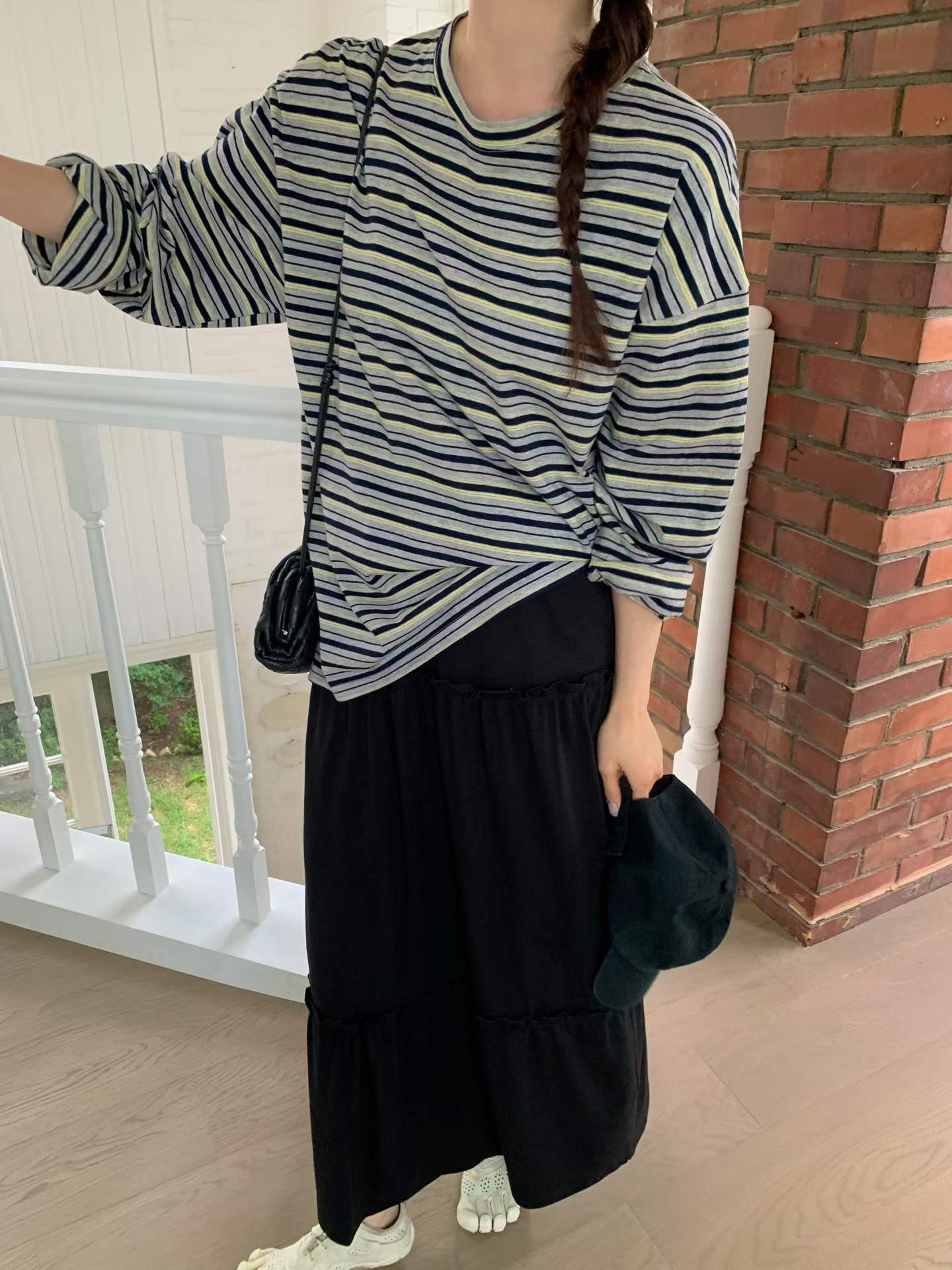 FAIZAH MULTI STRIPES LONG SLEEVES TEE