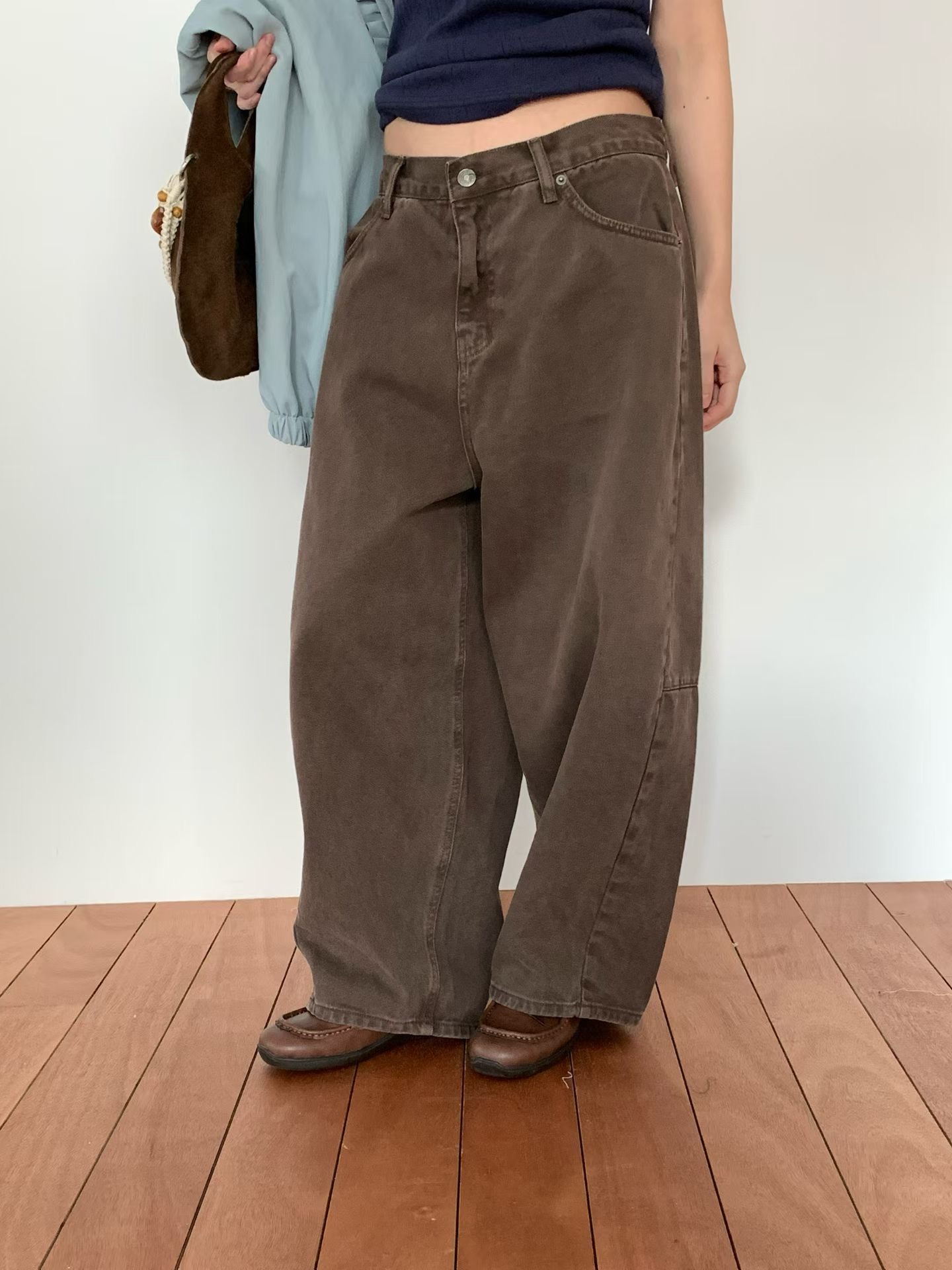 VP12 / BANDED WAIST BAGGY TROUSERS