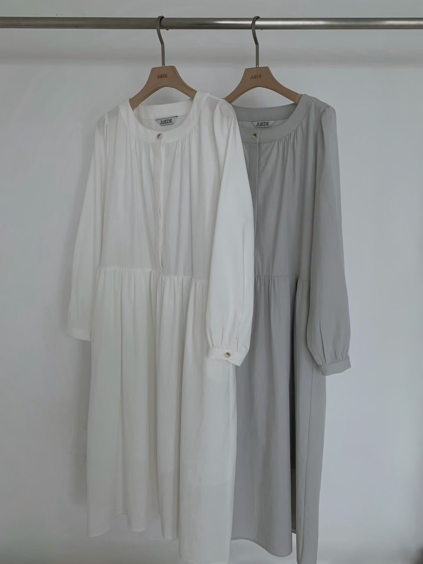 JU12 / DROP WAIST BUTTON DOWN DRESS