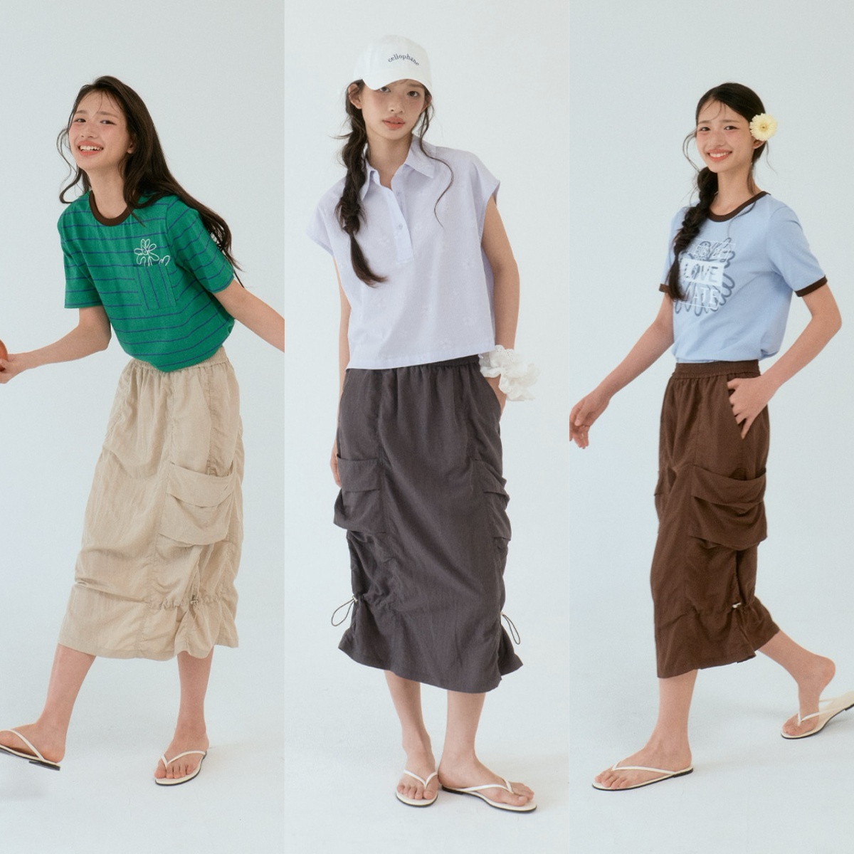DE30 / UTILITY CARGO LONG SKIRT