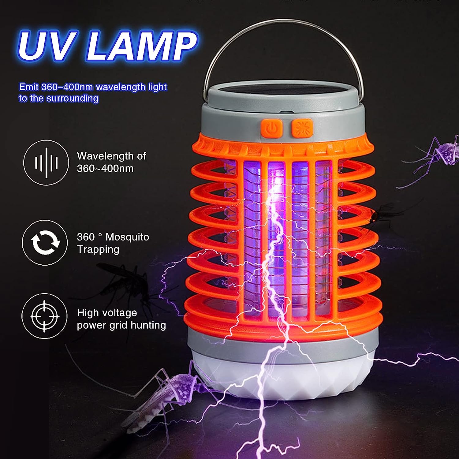 2023 Multifunctional Solar camping Mosquito Killer Lamp