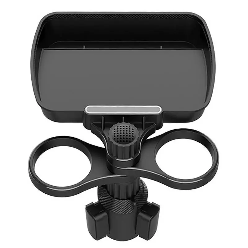 360° Swivel Car Cup Holder Tray - Keep Your Drinks & Food Organized & Accessible!