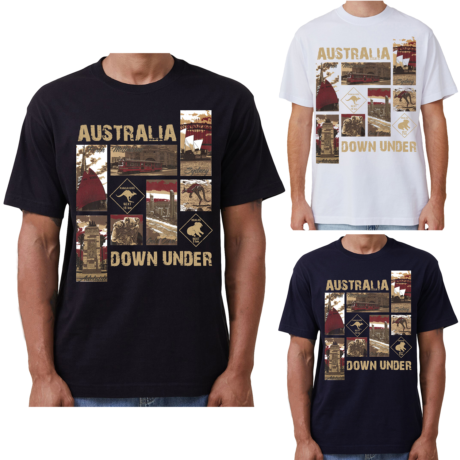 100% Cotton Australia Down Under Souvenir T-Shirt Unisex Adult Iconic Tee Top