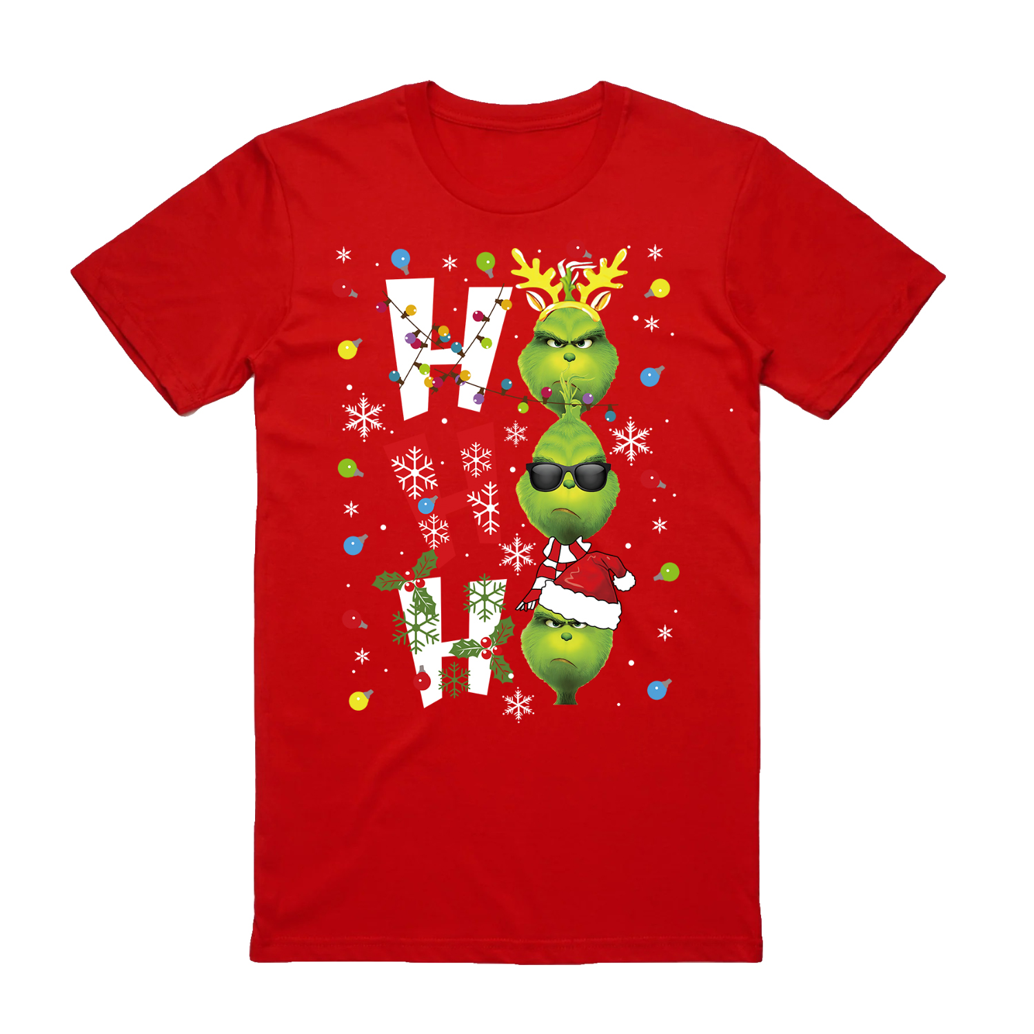 100% Cotton Christmas T-shirt Adult Unisex Tee Tops - Shrek