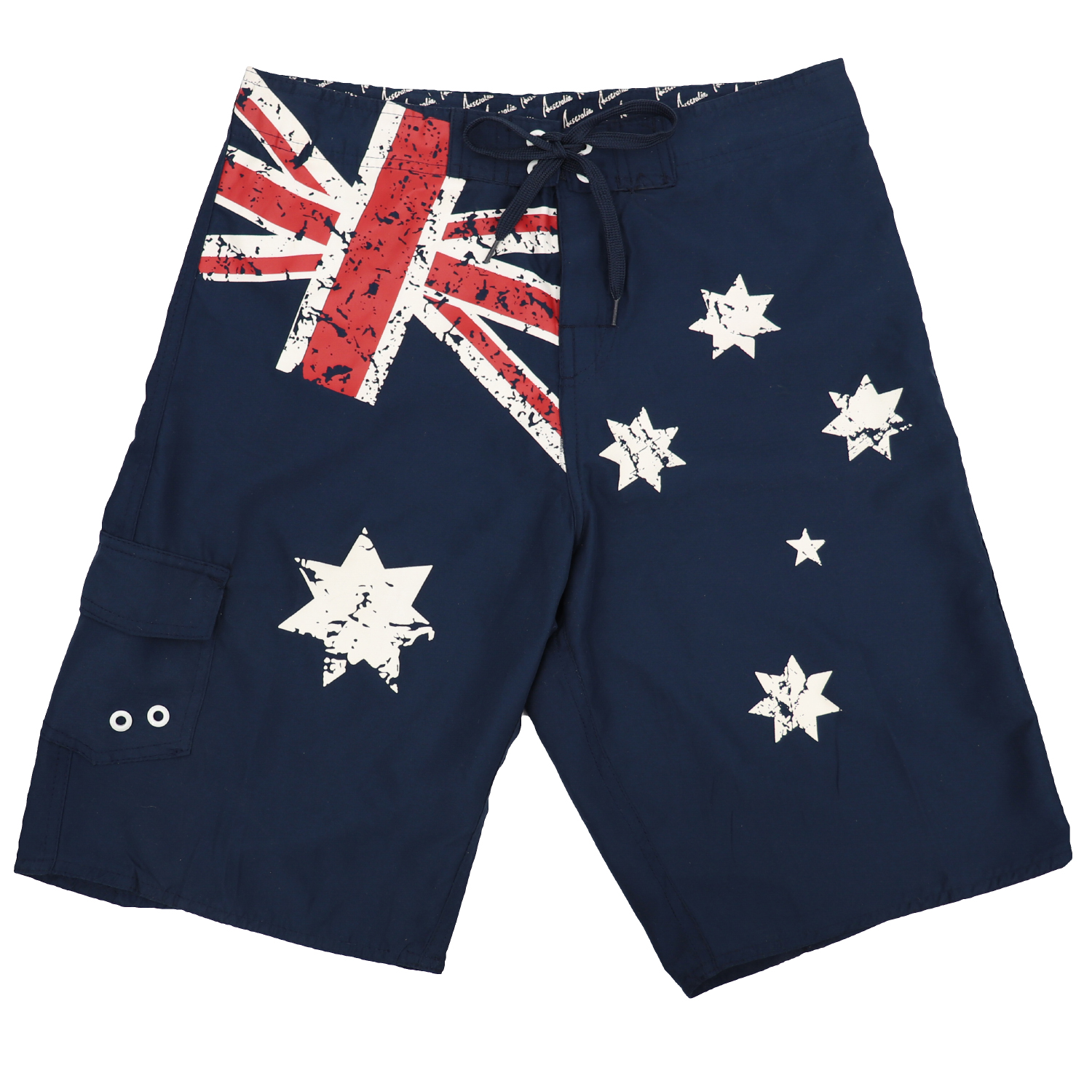 Men's Adult Board Shorts Australian Flag Australia Day Souvenir Navy Beach Wear