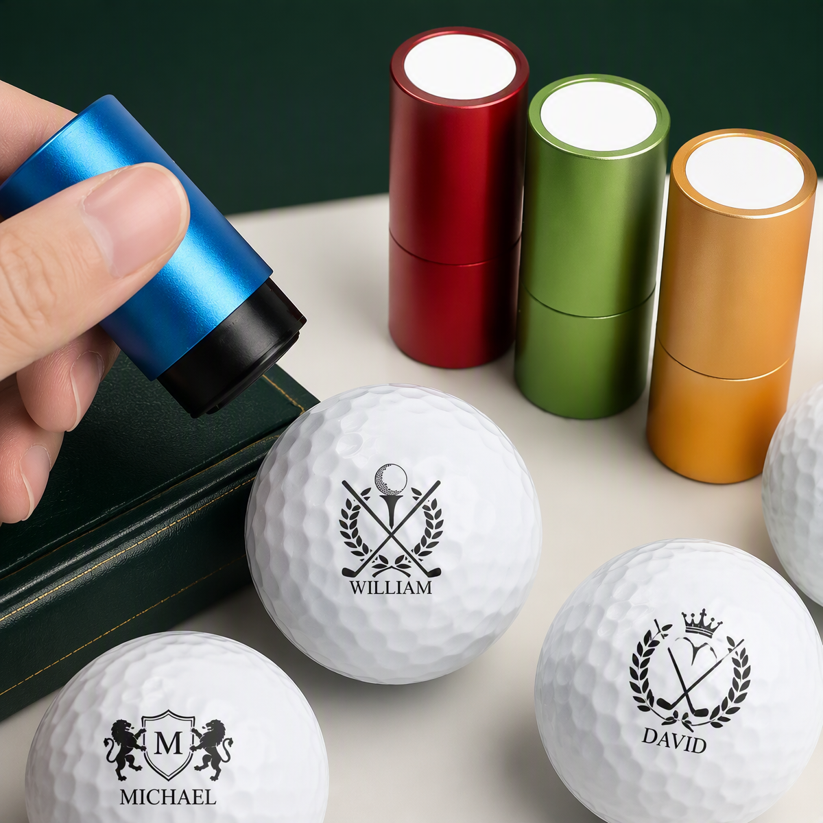 Custom Golf Ball Stamp Personalized Quick-Drying Waterproof Golf Ball Marker, Unique Name & Logo Stamper, Ideal Golf Gift for Men & Avid Golfers - MyHawaiianShirtsAU