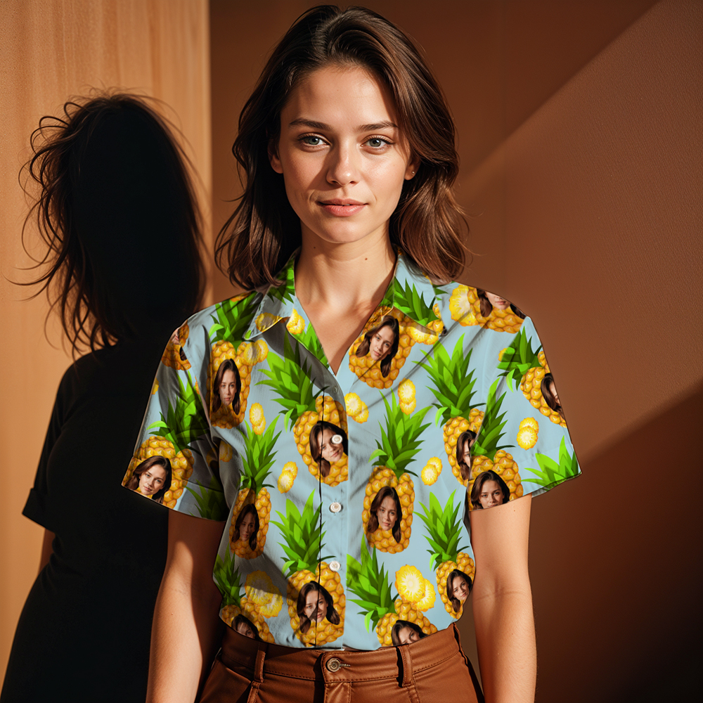 Pineapple Party - Custom Women Hawaiian Shirt - MyHawaiianShirtsAU