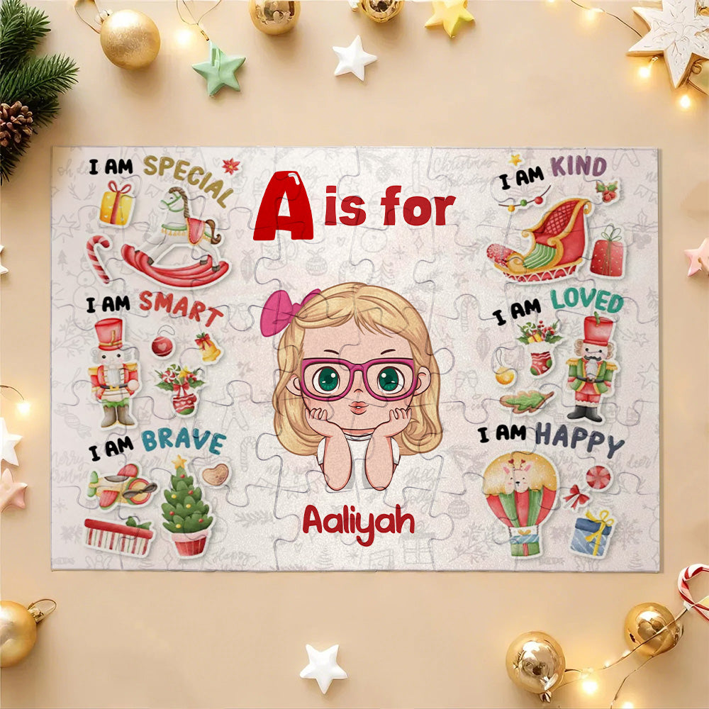 Jigsaw Puzzle Personalized - Playful Christmas Kid Puzzle - Gift For Kids, Grandkids - Personalized Puzzle Christmas Gifts - MyHawaiianShirtsAU