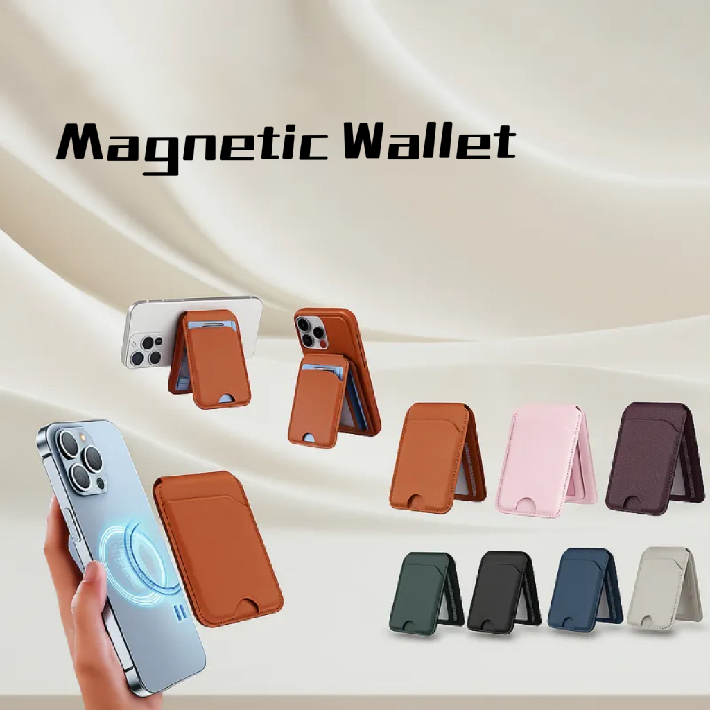New Rotating Magnetic Wallet Stand – Multi-Card Holder with Secure Snap-On Design - MyHawaiianShirtsAU