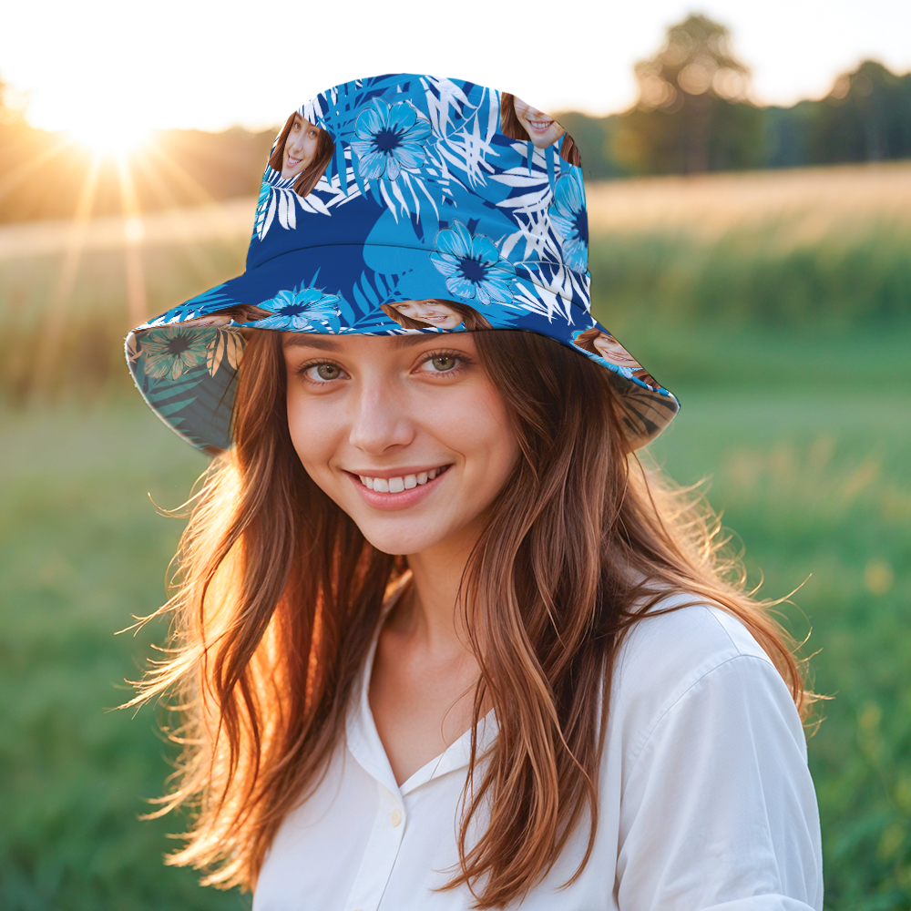 Tropical Blues - Custom Unisex Bucket Hat - MyHawaiianShirtsAU
