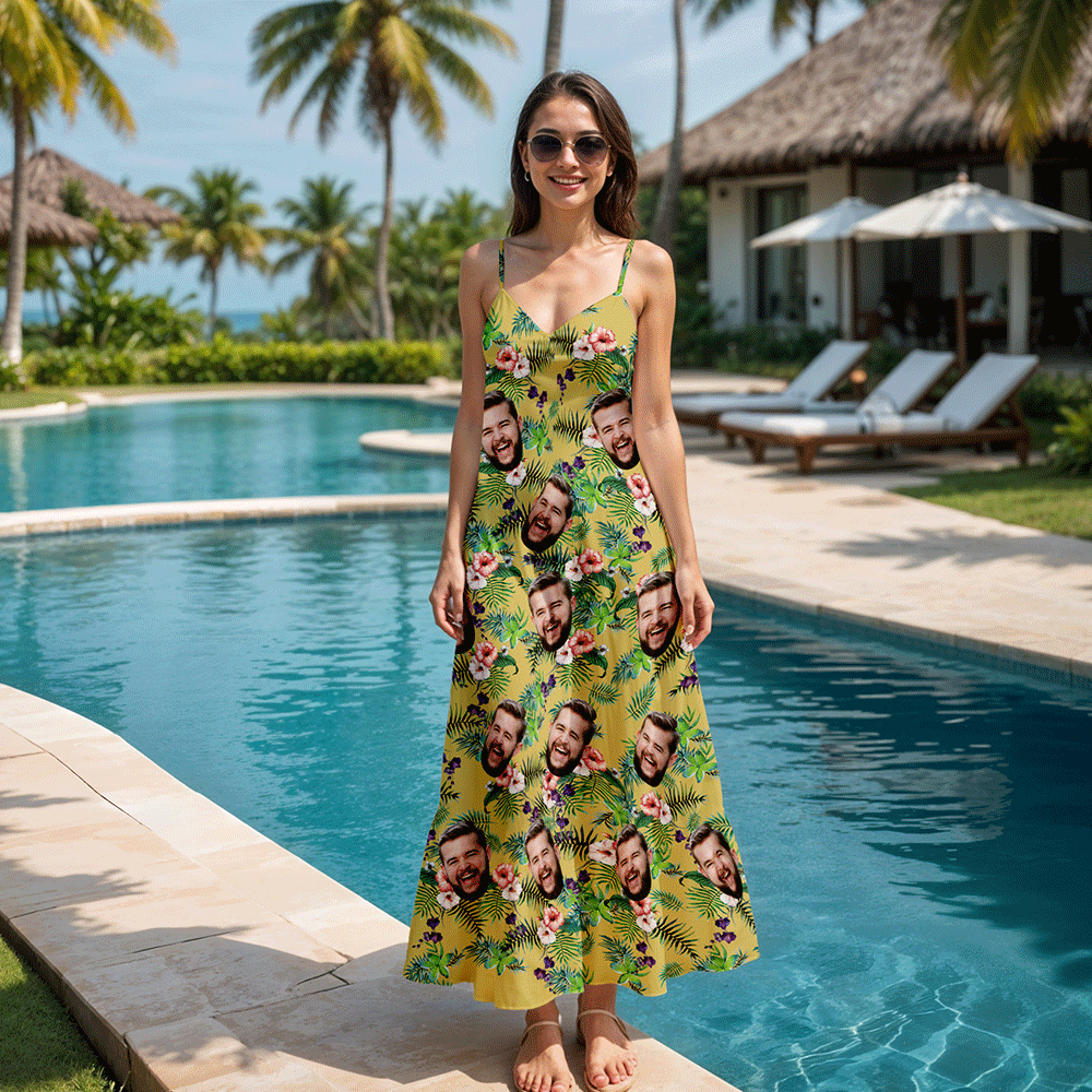 Fresh Flora - Custom Women Hawaiian Long Dress - MyHawaiianShirtsAU
