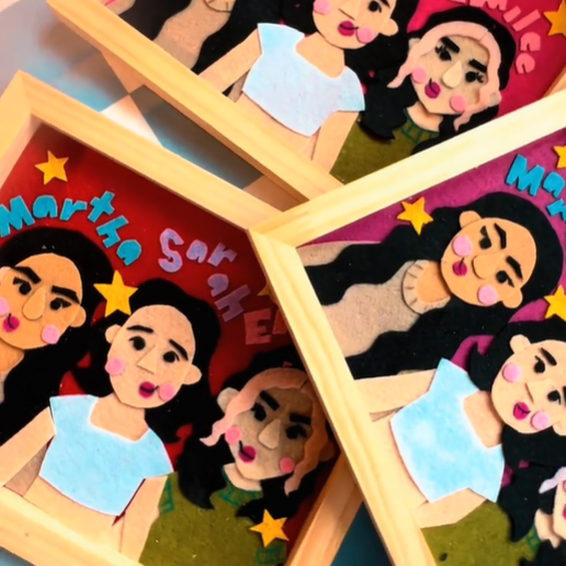 DIY Custom Collage Portrait Framed Art – Personalized Handcrafted Paper & Fabric Photo Cutout, Unique Birthday, Anniversary & Bestie Gift - MyHawaiianShirtsAU