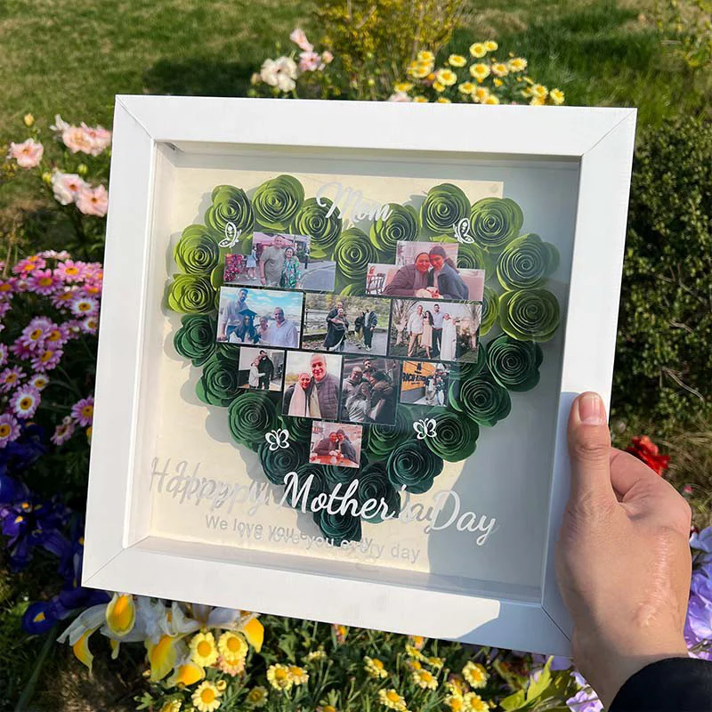 Personalized Mother's Day Photo Flower Shadow Box - MyHawaiianShirtsAU