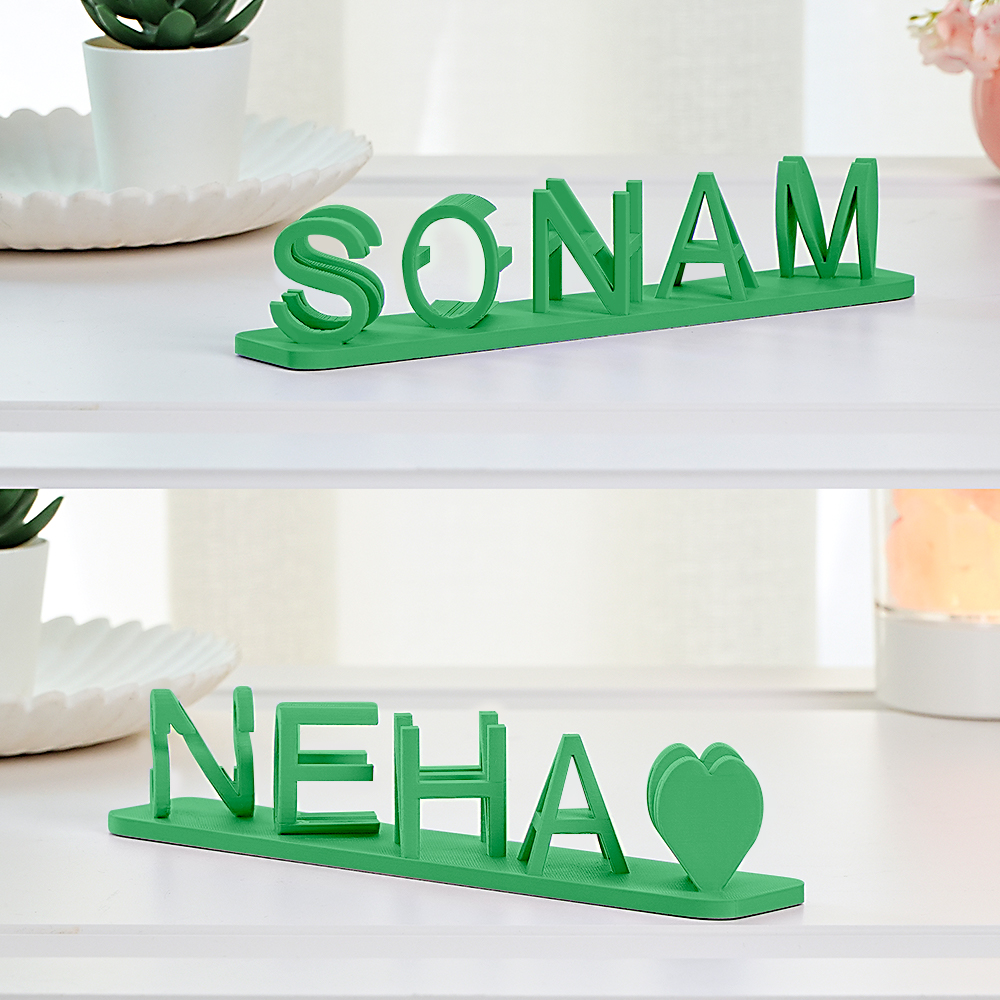 Personalized Couple Dual Name Illusion 3D Printing Ornament Anniversary Gift - MyHawaiianShirtsAU