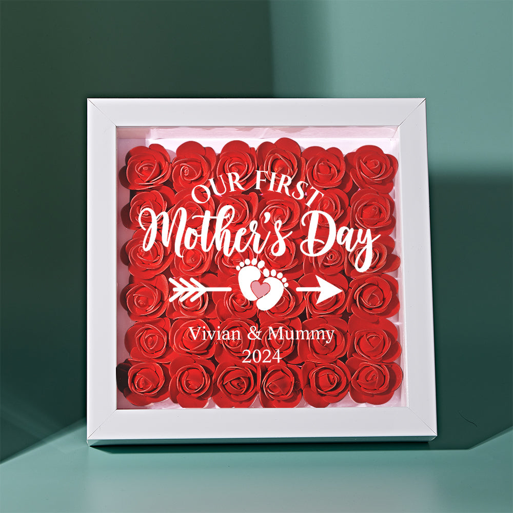 Custom Flower Shadow Box Personalized Flower Shadowbox Frame First ...