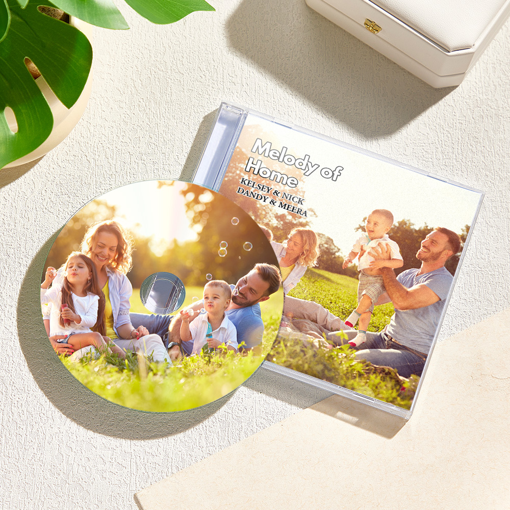 Custom CD & Jewel Case For Family 20 Family Songs CD Mixtape Custom Our Personalized Custom CD Album With 5 Photos - MyHawaiianShirtsAU