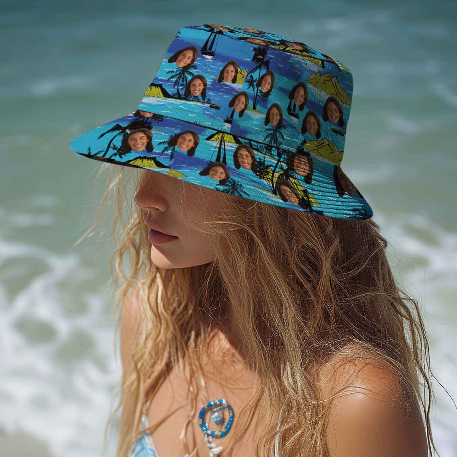 Island Blues - Custom Unisex Bucket Hat - MyHawaiianShirtsAU