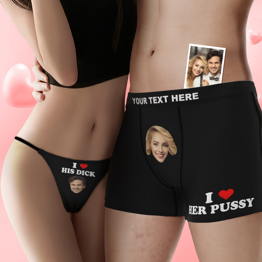 Custom Face Couple Underwear Love Your Body Personalized Underwear Valentine's Day Gift - MyHawaiianShirtsAU