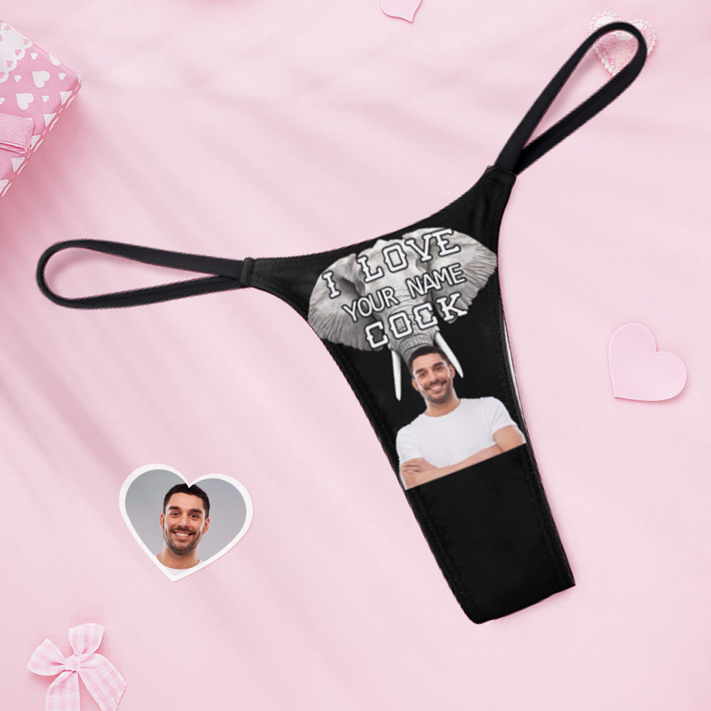 Custom Face on Women's Underwear Thongs Panty Valentine's Day Gifts - MyHawaiianShirtsAU