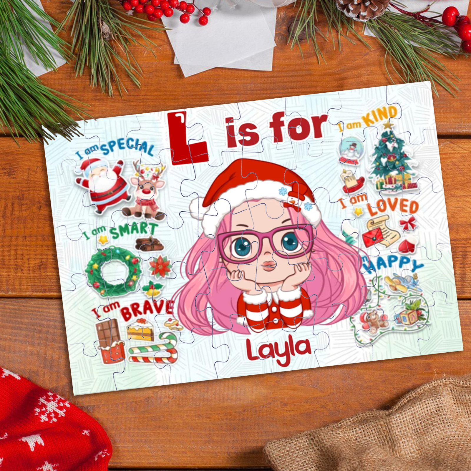 Collage Photos On Puzzle Jigsaw Christmas Gifts for Children