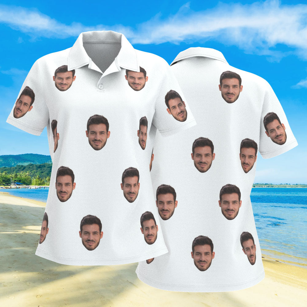 Custom Face Polo Shirts Personalised Photo Shirt