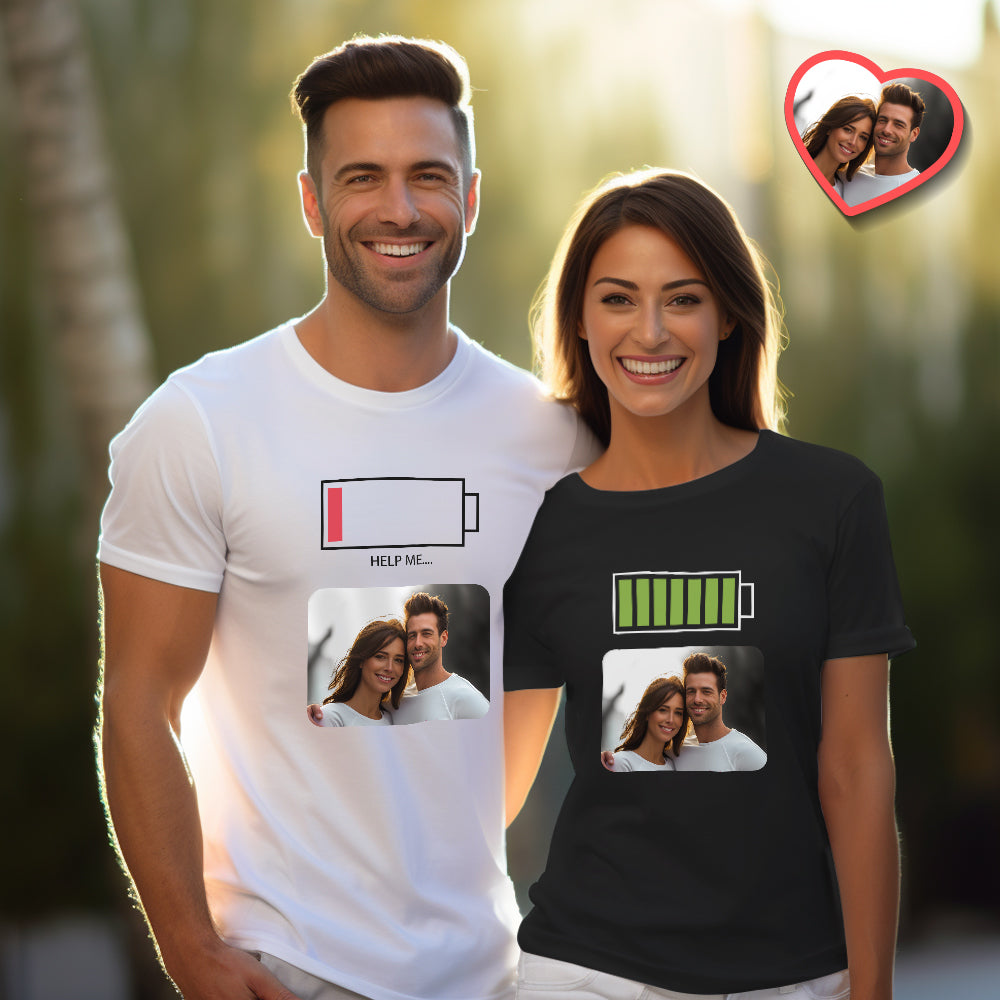 Custom Couple Matching T-shirts HELP ME Personalized Matching Couple Shirts Valentine's Day Gift - MyHawaiianShirtsAU