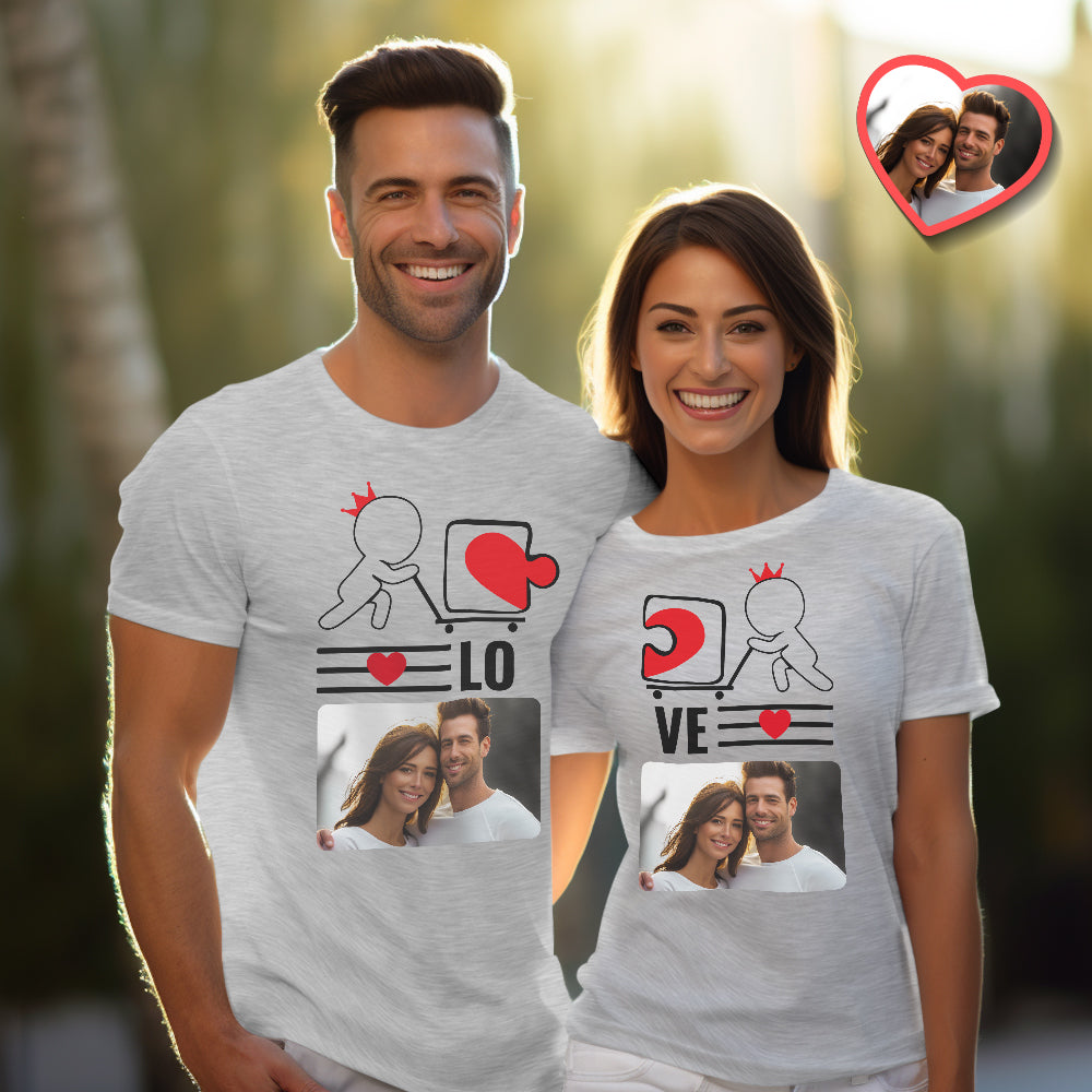 Custom Couple Matching T-shirts Love You Personalized Matching Couple Shirts Valentine's Day Gift - MyHawaiianShirtsAU