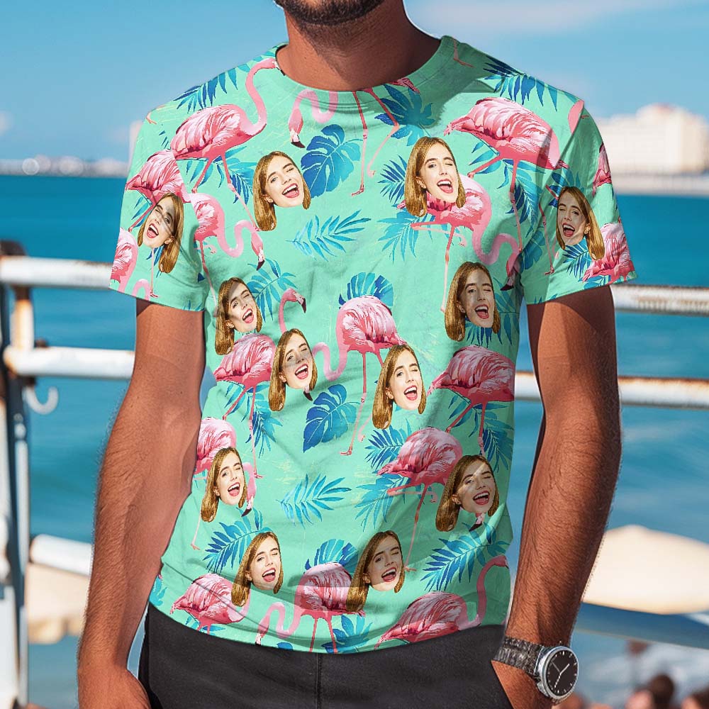 Face T-Shirts Custom Unisex Hawaiian Style T-shirt Fully printed  5 Colors Available - MyHawaiianShirtsAU