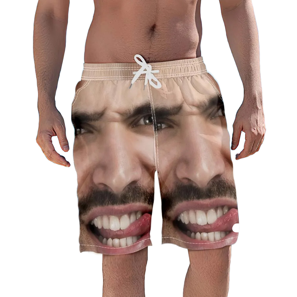 Custom Face Photo Men's Swim Trunk