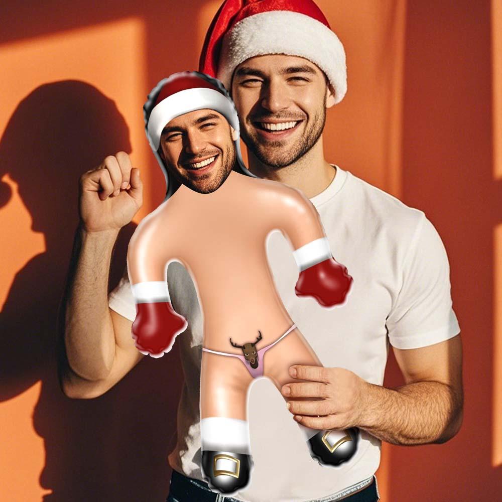 Custom Funny Santa Claus Blow Up Doll Inflatable Air Minime Christmas Doll Gift For Him