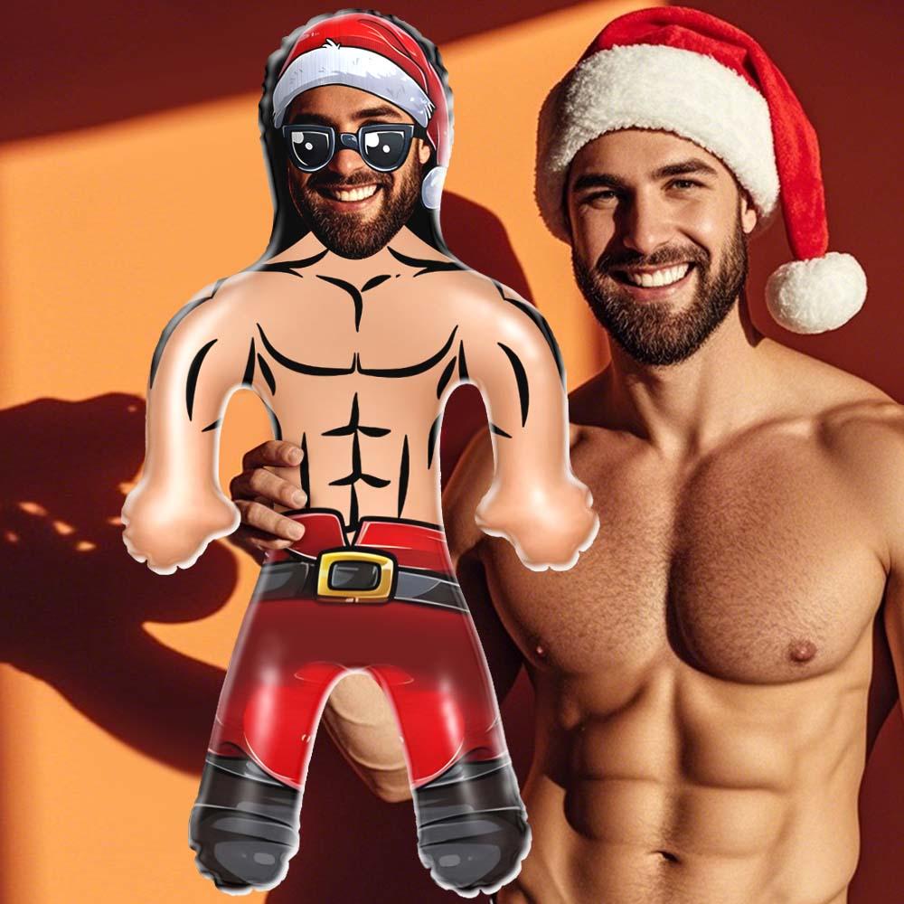 Custom Blow Up Doll Inflatable Christmas Doll Personalized Face Air Minime Doll  - Muscular Man