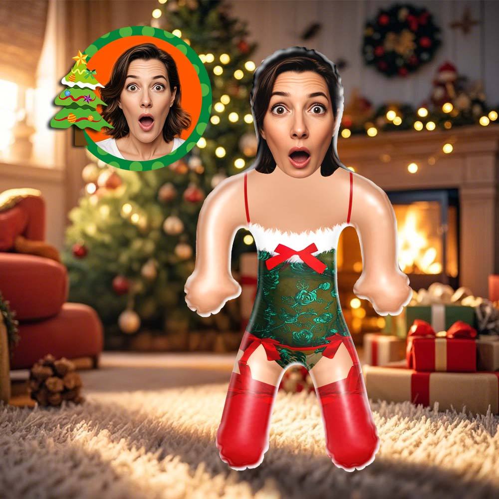 Custom Christmas Lingerie Blow Up Doll Custom Face Air Minime Doll Funny Inflatable Doll Christmas Gift - MyHawaiianShirtsAU